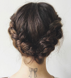 The Product Lucy Hale's Stylist Swears By to Transform Her Short Hair Into a Braided Updo